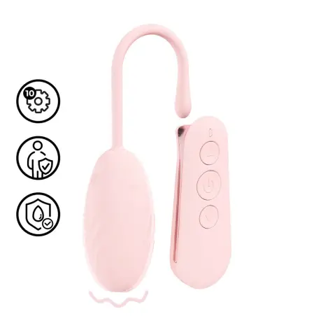 OVO VIBRATÓRIO COM COMANDO FELICITE 10 FUNCTION ROSA LOVELINE 
