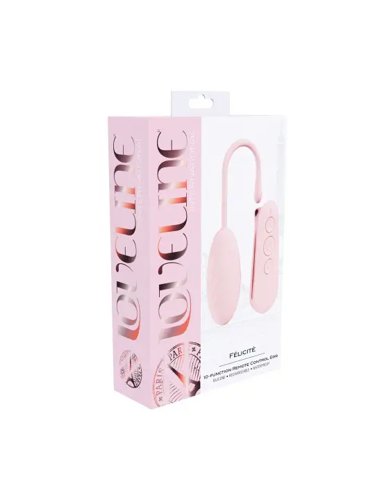 OVO VIBRATÓRIO COM COMANDO FELICITE 10 FUNCTION ROSA LOVELINE 