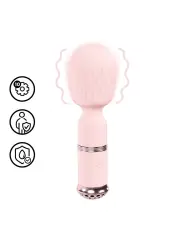 MINI VARINHA MASSAJADORA VELOUR ROSA LOVELINE 