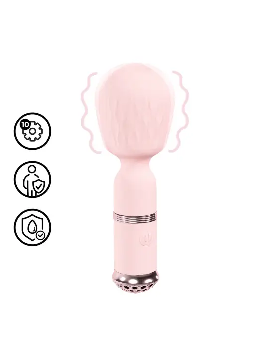 MINI VARINHA MASSAJADORA VELOUR ROSA LOVELINE 