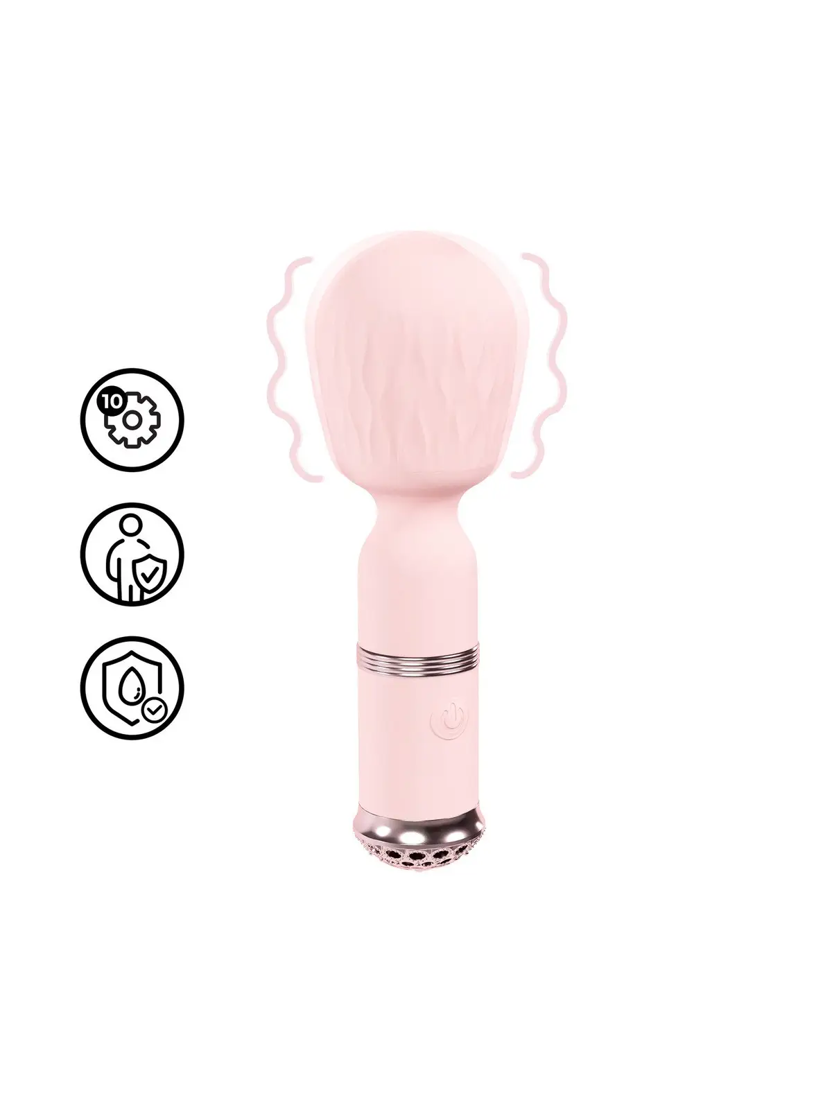 MINI VARINHA MASSAJADORA VELOUR ROSA LOVELINE 