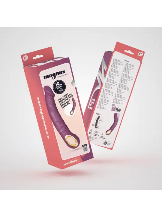 VIBRADOR FLEXÍVEL MAGNUS BEND ROXO CRUSHIOUS VIBRADOR FLEXÍVEL MAGNUS BEND ROXO CRUSHIOUS