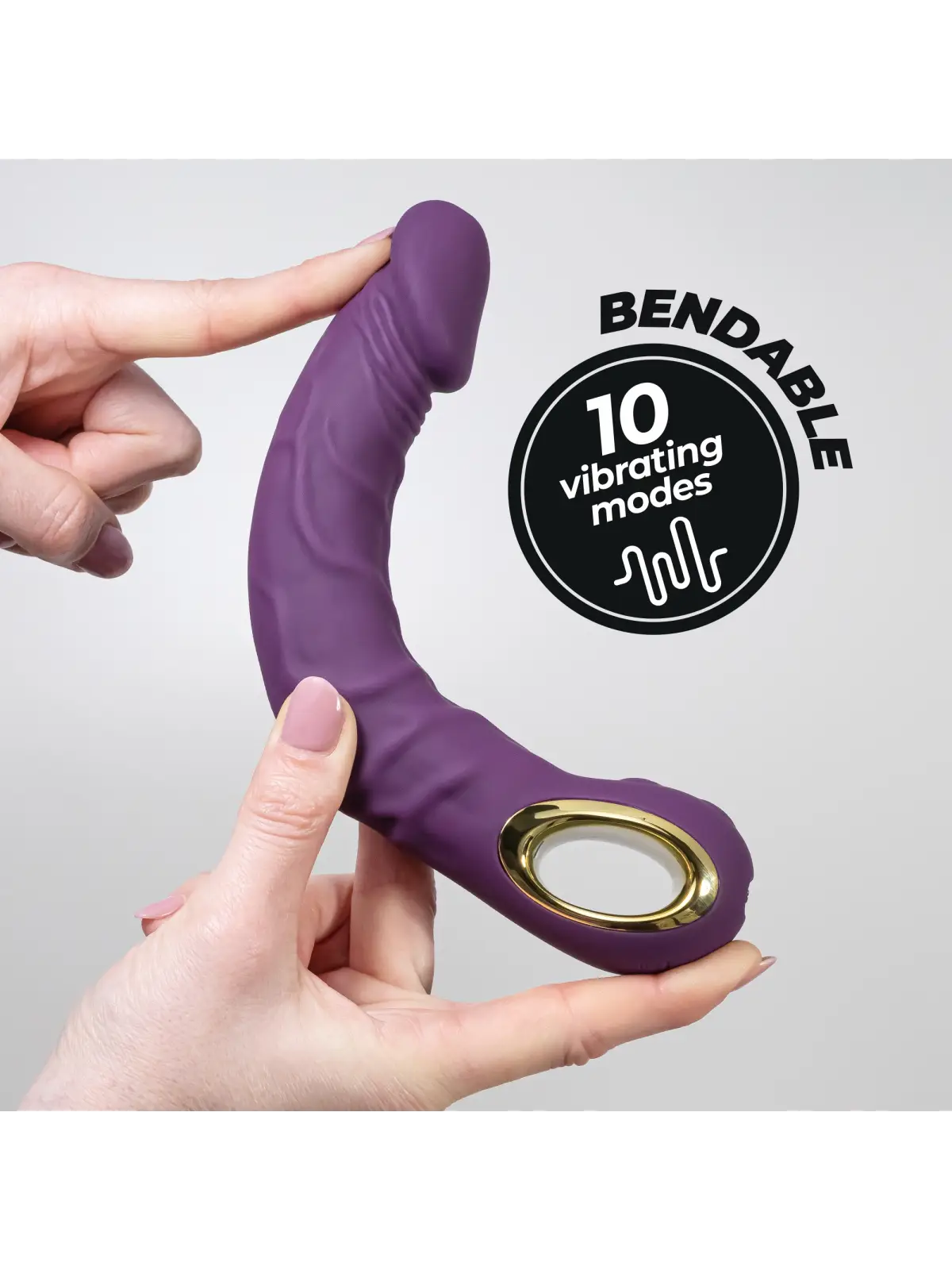 VIBRADOR FLEXÍVEL MAGNUS BEND ROXO CRUSHIOUS