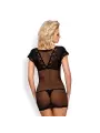 CAMISA DE NOITE E TANGA 821-CHE OBSESSIVE PRETA