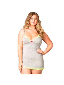 CAMISA DE NOITE LEG AVENUE SERAPHINA TAMANHO GRANDE CINZENTA