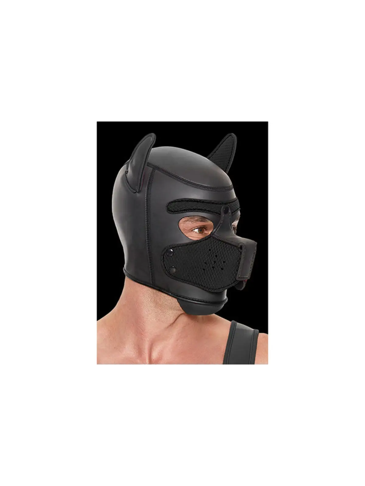 CAPUZ PUPPY HOOD EM NEOPRENE PRETO OUCH!