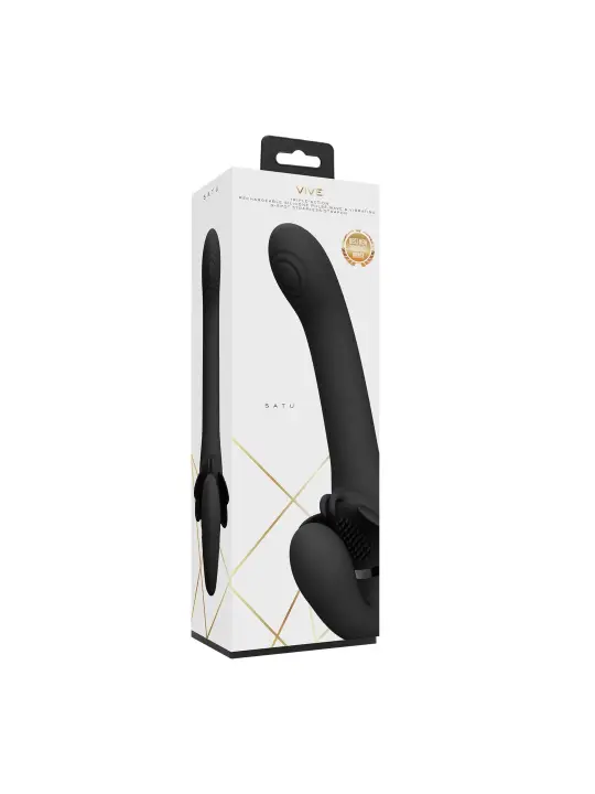 STRAP-ON SEM ARNÊS SATU PULSE-WAVE AND VIBRATING PRETO VIVE 