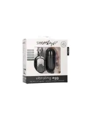 OVO VIBRATÓRIO COM 10 VELOCIDADES E COMANDO L PRETO SHOTS TOYS