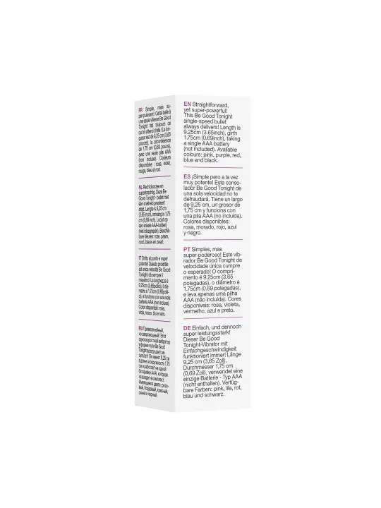 BALA VIBRATÓRIA 1 SPEED BULLET ROSA BE GOOD TONIGHT