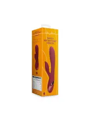 VIBRADOR SMOOTH SILICONE RABBIT DARK CHERRY LOVELINE