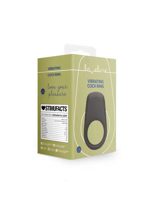 ANÉL PARA O PÉNIS COM VIBRAÇÃO LICORICE BLACK LOVELINE