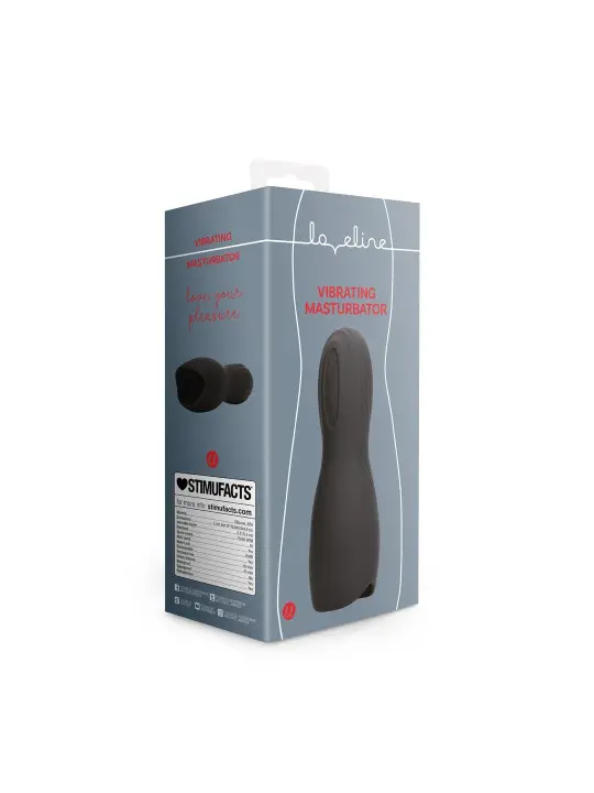 MANGA MASTURBADORA COM VIBRAÇÃO LICORICE BLACK LOVELINE