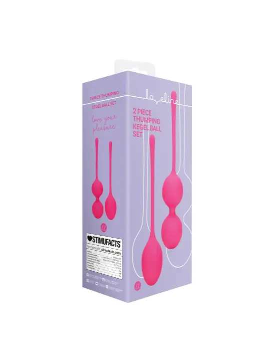 CONJUNTO DE 2 BOLAS VAGINAIS THUMPING KEGEL WILD STRAWBERRY LOVELINE