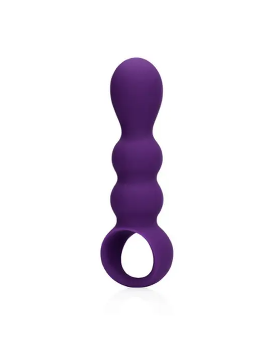 PLUG ANAL COM VIBRAÇÃO EM FORMA DE LÁGRIMAS CLEAR PURPLE LOVELINE