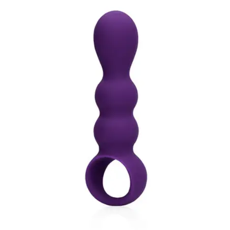 PLUG ANAL COM VIBRAÇÃO EM FORMA DE LÁGRIMAS CLEAR PURPLE LOVELINE
