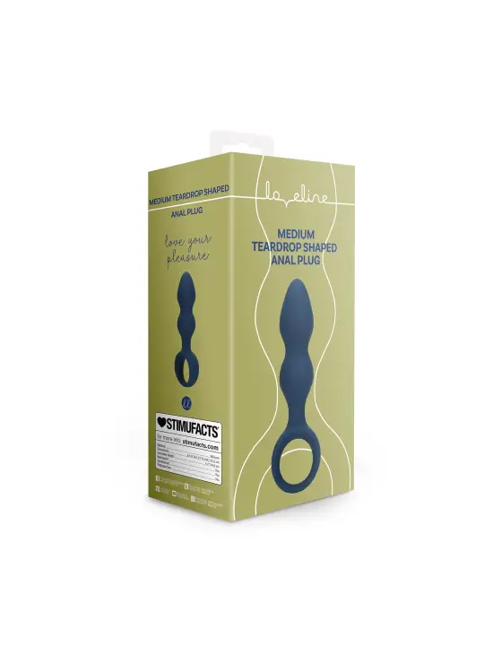 PLUG ANAL FORMA DE LÁGRIMA MEDIUM BALTIC BLUE LOVELINE