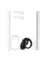 JAULA MODEL 24 CHASTITY 3.5 /9 CM PRETO MANCAGE