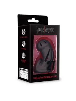 JAULA MODEL 27 ULTRA SOFT SILICONE CHASTITY PRETO MANCAGE