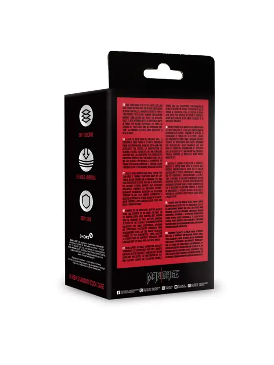 JAULA MODEL 27 ULTRA SOFT SILICONE CHASTITY PRETO MANCAGE