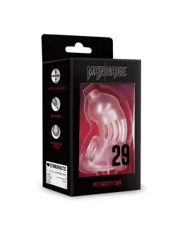 JAULA MODEL 29 TPE CHASTITY TRANSPARENTE MANCAGE