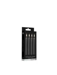 CONJUNTO DE 4 VELAS PRETAS TEASING WAX CANDLES OUCH!