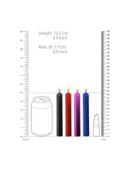 CONJUNTO DE 4 VELAS COM MIX DE CORES TEASING WAX CANDLES OUCH!