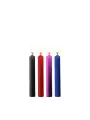 CONJUNTO DE 4 VELAS COM MIX DE CORES TEASING WAX CANDLES OUCH!