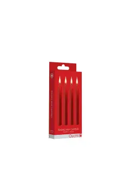 CONJUNTO DE 4 VELAS VERMELHAS TEASING WAX CANDLES OUCH!