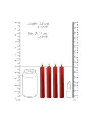 CONJUNTO DE 4 VELAS VERMELHAS TEASING WAX CANDLES OUCH!