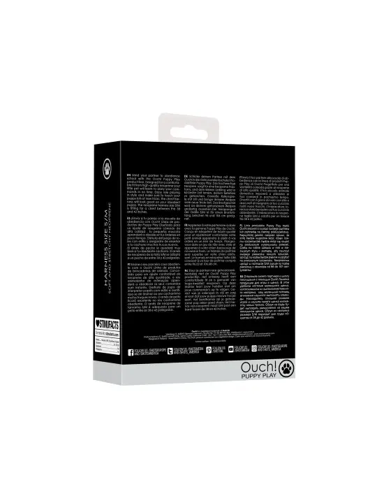 ARNÊS EM NEOPRENE S/M PRETO OUCH!