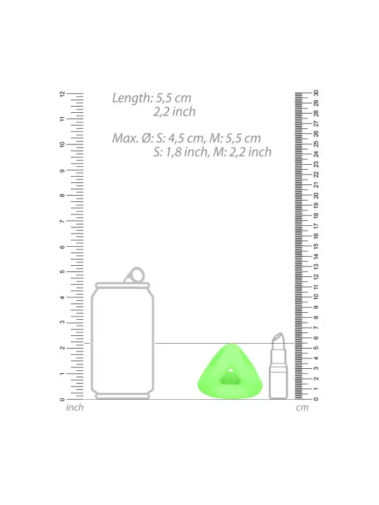 ANEL PARA O PÉNIS E TESTÍCULOS FLUORESCENTE GLOW IN THE DARK OUCH!