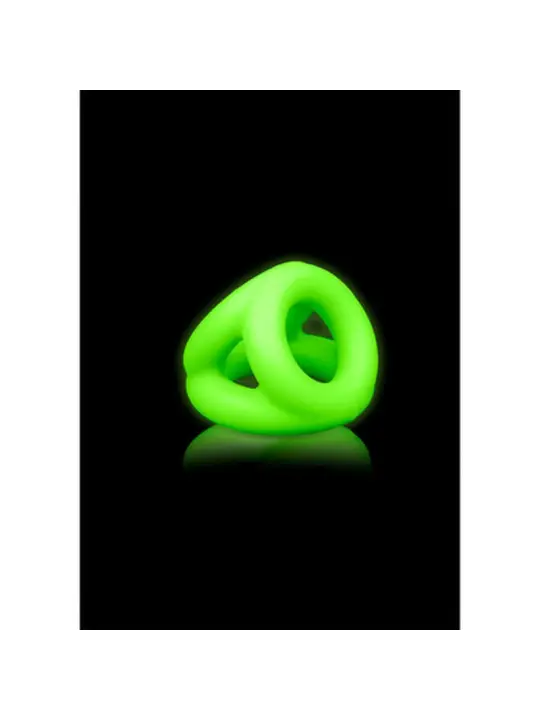 ANEL PARA O PÉNIS E TESTÍCULOS FLUORESCENTE GLOW IN THE DARK OUCH!