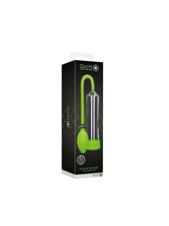 BOMBA PARA O PÉNIS FLUORESCENTE CLASSIC PUMP GLOW IN THE DARK OUCH!