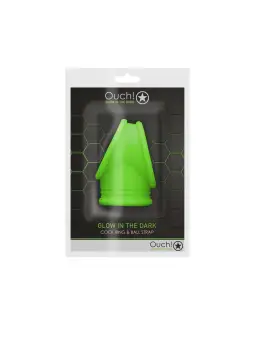 ANEL PARA O PÉNIS E TESTICULOS FLUORESCENTE GLOW IN THE DARK OUCH!