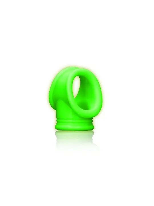 ANEL PARA O PÉNIS E TESTICULOS FLUORESCENTE GLOW IN THE DARK OUCH!