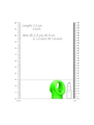 ANEL PARA O PÉNIS E TESTICULOS FLUORESCENTE GLOW IN THE DARK OUCH!