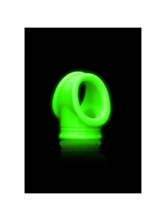 ANEL PARA O PÉNIS E TESTICULOS FLUORESCENTE GLOW IN THE DARK OUCH!