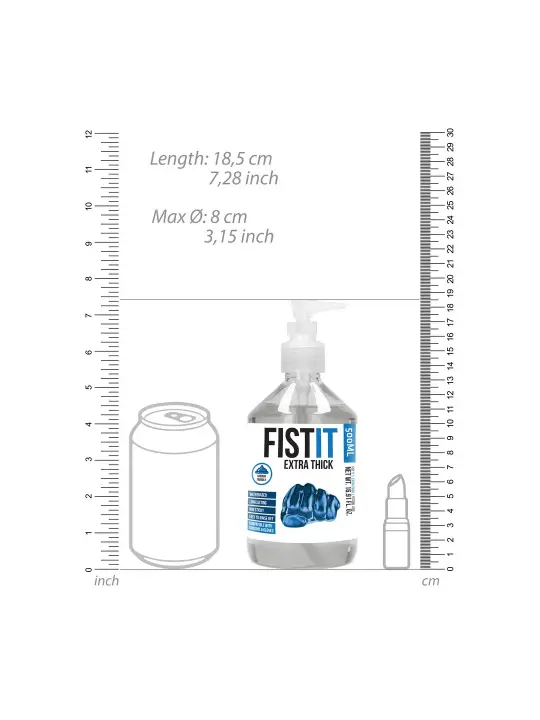 LUBRIFICANTE PARA FISTING EXTRA THICK 17 FL OZ 500 ML FIST IT
