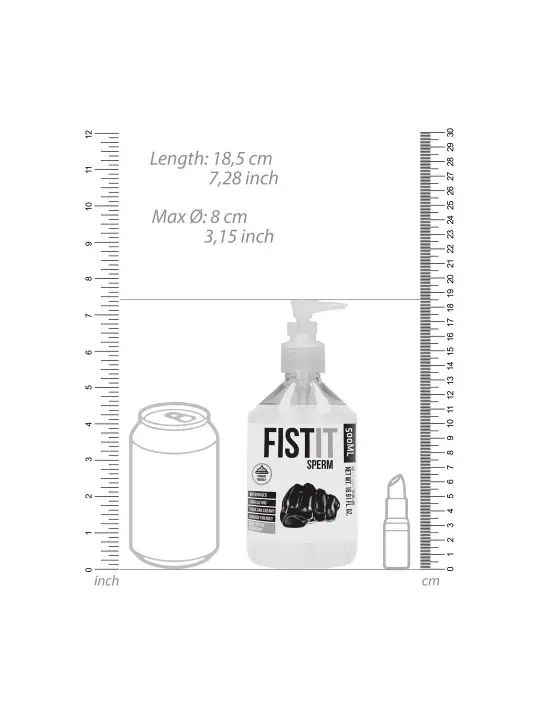 LUBRIFICANTE À BASE DE ÁGUA COM ASPECTO DE ESPERMA 17 FL OZ 500 ML FIST IT