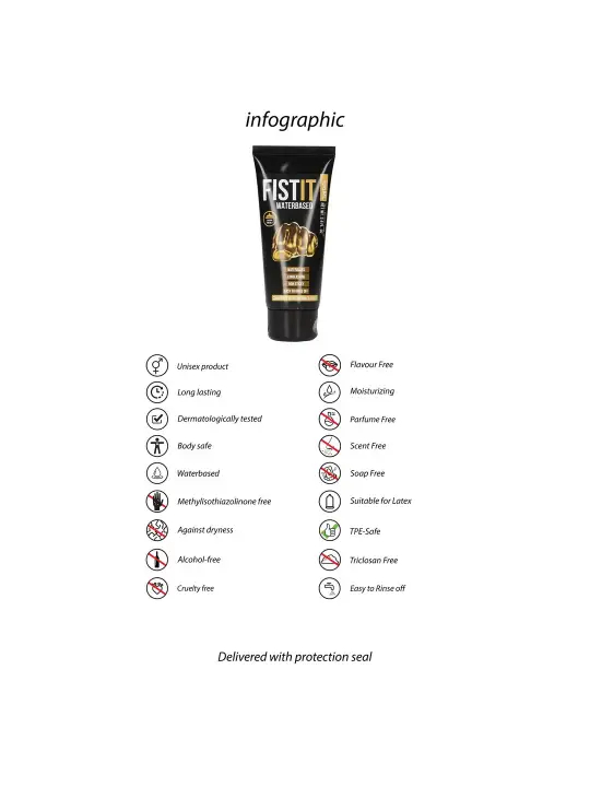 LUBRIFICANTE À BASE DE ÁGUA 3.4 FL OZ 100 ML FIST IT 
