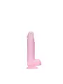 DILDO REALISTA COM TESTÍCULOS CRYSTAL CLEAR 6 /15 CM ROSA REALROCK