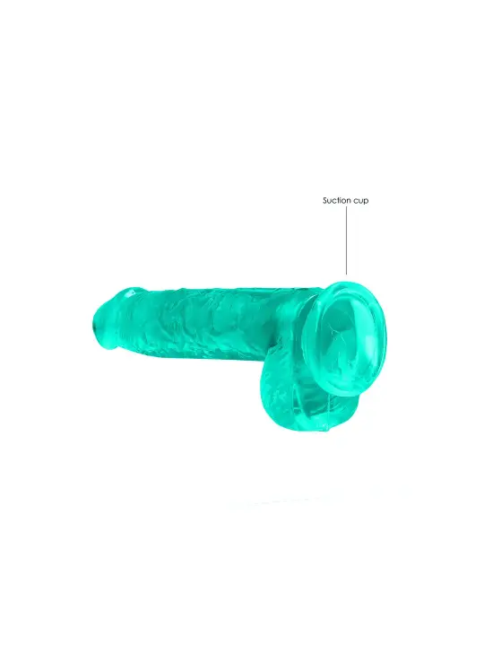 DILDO REALISTA COM TESTÍCULOS CRYSTAL CLEAR 6 /15 CM VERDE REALROCK