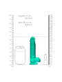 DILDO REALISTA COM TESTÍCULOS CRYSTAL CLEAR 6 /15 CM VERDE REALROCK