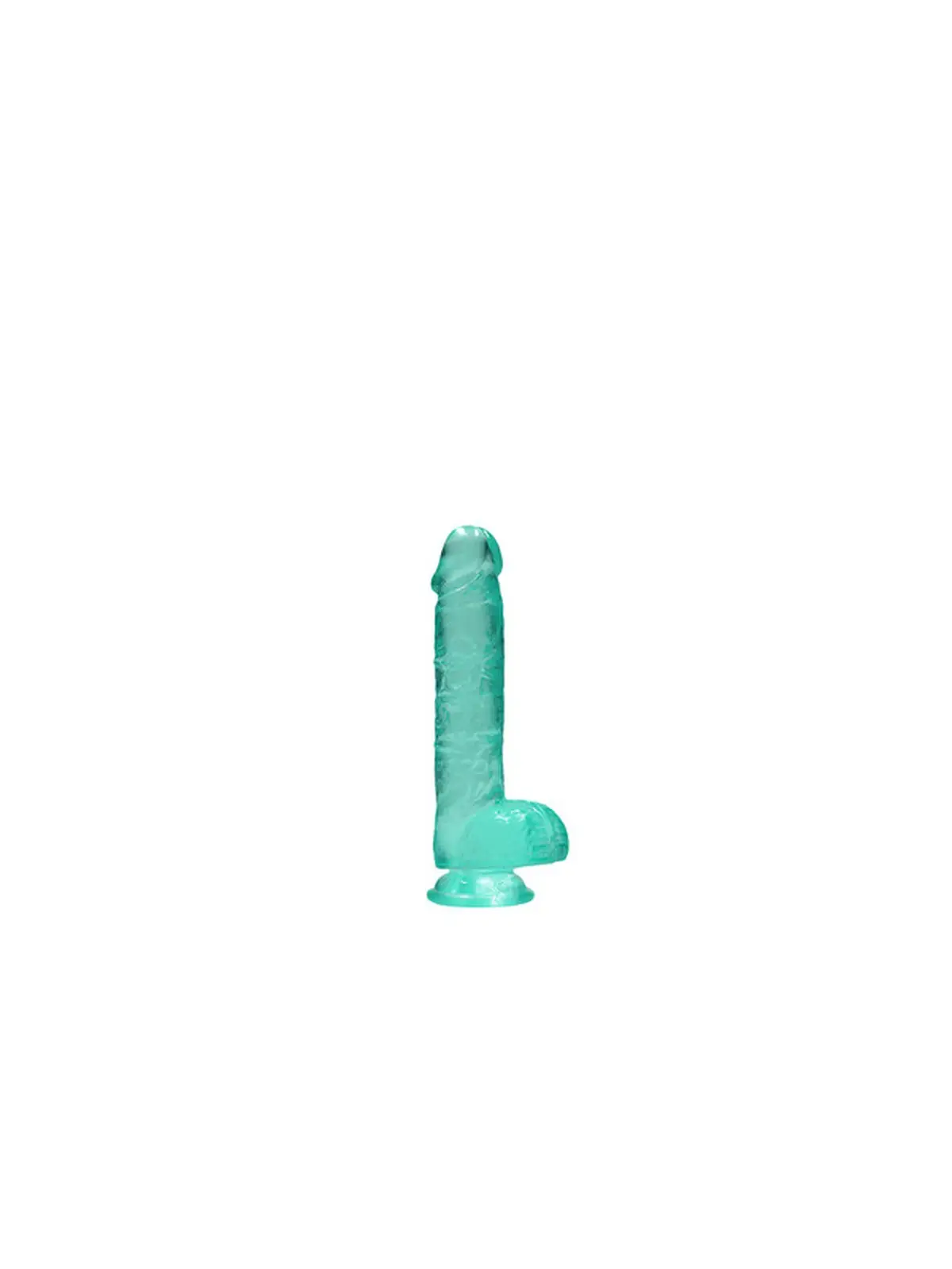 DILDO REALISTA COM TESTÍCULOS CRYSTAL CLEAR 6 /15 CM VERDE REALROCK