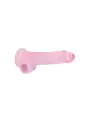 DILDO REALISTA COM TESTÍCULOS CRYSTAL CLEAR 8 /21 CM ROSA REALROCK