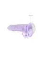 DILDO REALISTA COM TESTÍCULOS CRYSTAL CLEAR 8 /21CM ROXO REALROCK
