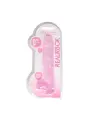 DILDO REALISTA COM TESTÍCULOS CRYSTAL CLEAR 9 /23 CM ROSA REALROCK