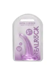 DILDO NON-REALISTIC CRYSTAL CLEAR  5 /11,5 CM ROXO REALROCK
