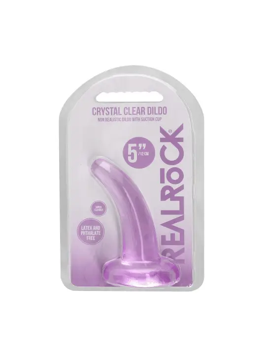 DILDO NON-REALISTIC CRYSTAL CLEAR  5 /11,5 CM ROXO REALROCK