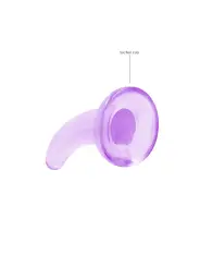 DILDO NON-REALISTIC CRYSTAL CLEAR  5 /11,5 CM ROXO REALROCK